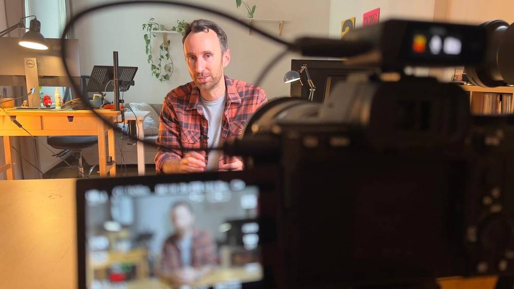 Behind the camera on the Humble&Brag set