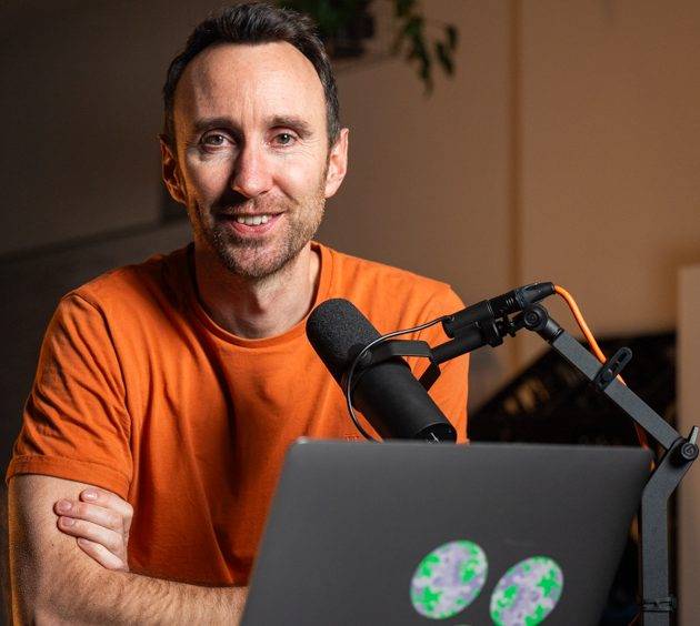Ed on set — co-founder of Humble&Brag
